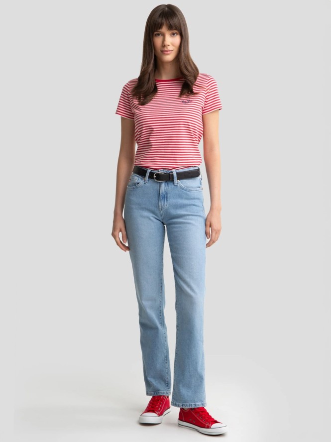 Koszulka damska w paski czerwono-biała Zenaida 603