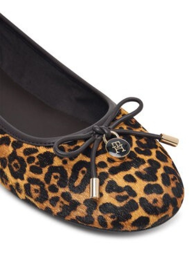 Tommy Hilfiger Baleriny Th Charm Cheetah Ballerina FW0FW09682 Brązowy