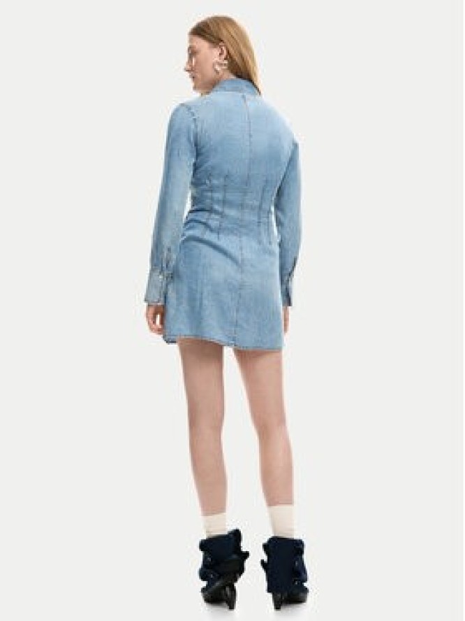 Desigual Sukienka jeansowa Lonan 26SWVD03 Niebieski Slim Fit