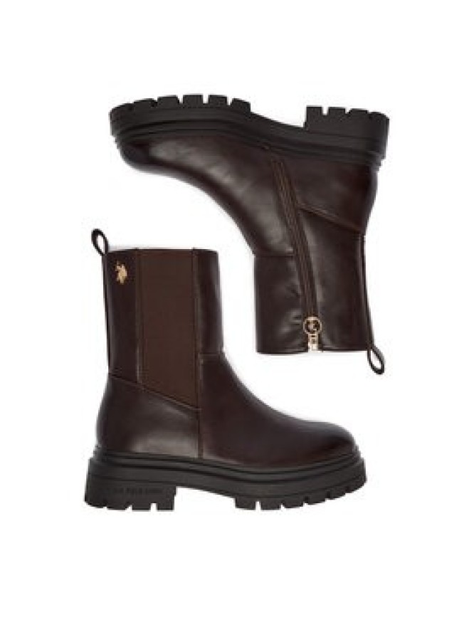 U.S. Polo Assn. Botki EO-SVETA003W/GYE1 Brązowy