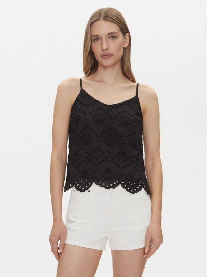 Pieces Top Vilde 17156563 Czarny Regular Fit