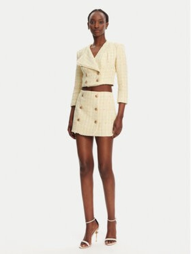 Elisabetta Franchi Marynarka GI-160-52E2-V600 Żółty Regular Fit