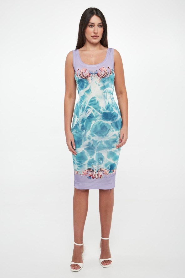 Sukienka z nadrukiem VERSACE JEANS COUTURE
