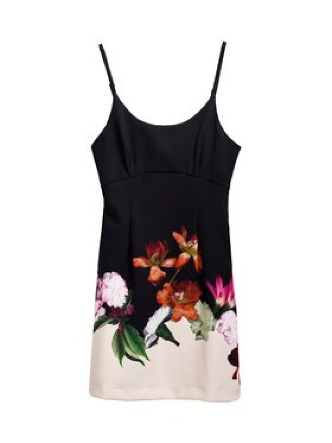 Desigual Sukienka letnia Le Mans 25SWVW16 Czarny Regular Fit