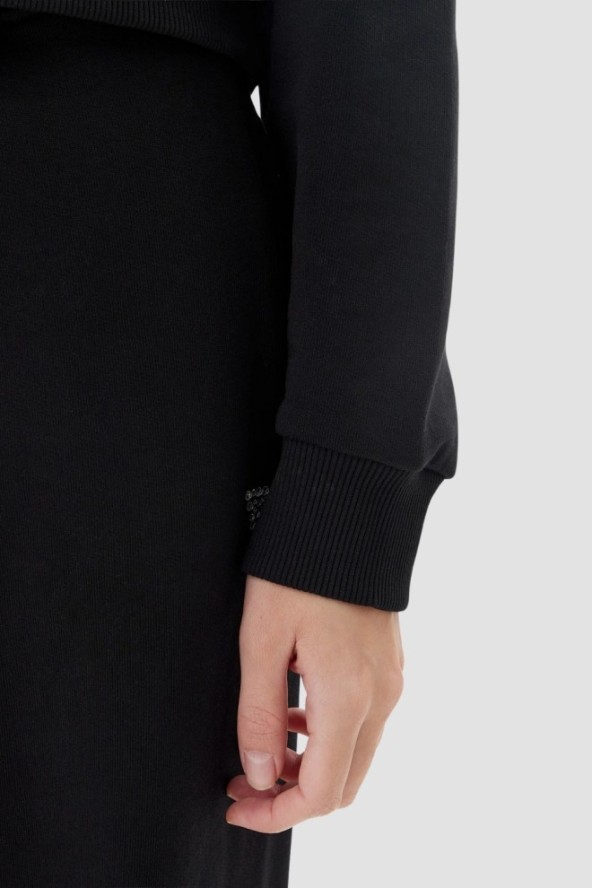 GUESS Сzarna bluza damska z cyrkoniami Primula, Rozmiar M