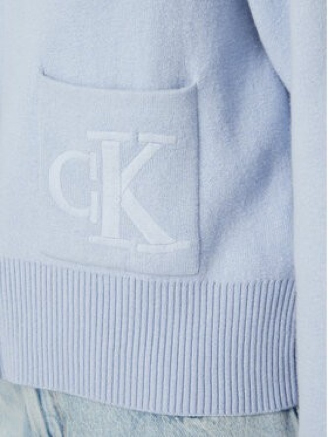 Calvin Klein Jeans Kardigan LV044H327G Niebieski jasny Regular Fit