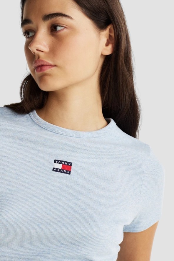 TOMMY JEANS Błękitny t-shirt damski, Rozmiar M