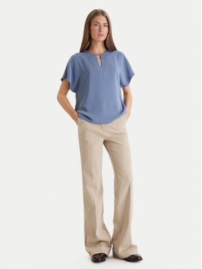 Calvin Klein Bluzka LV044E902G Błękitny Regular Fit