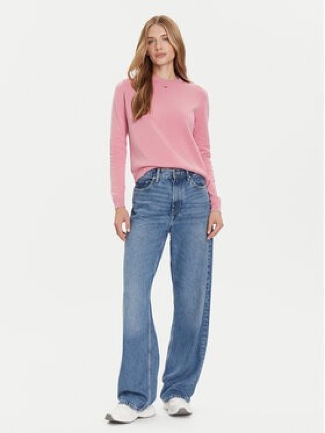 Tommy Jeans Sweter Essential DW0DW20159 Różowy Regular Fit
