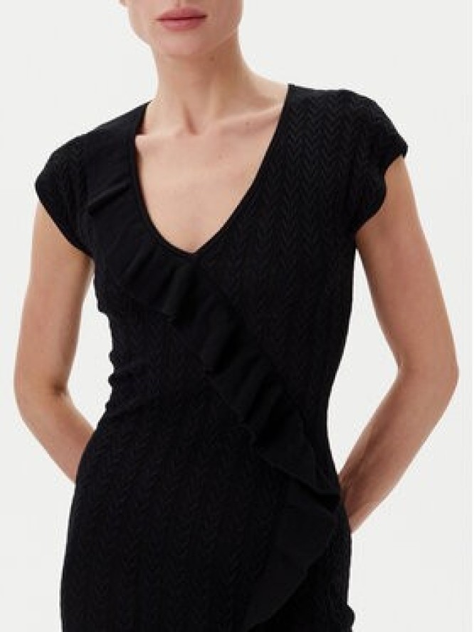 TWINSET Sukienka dzianinowa 251LB3CAA Czarny Slim Fit