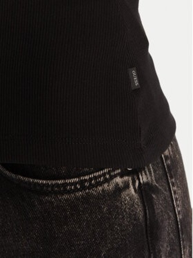 Guess Jeans Top W6RP20 KA0H1 Czarny Slim Fit