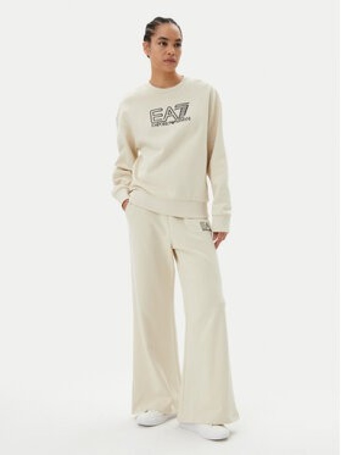 EA7 Emporio Armani Spodnie dresowe 7W000106 AF12473 U1079 Beżowy Loose Fit