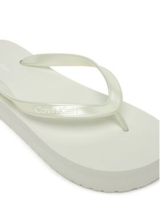Calvin Klein Japonki Flatform Flip Flop Met Tpu HW0HW03120 Błękitny