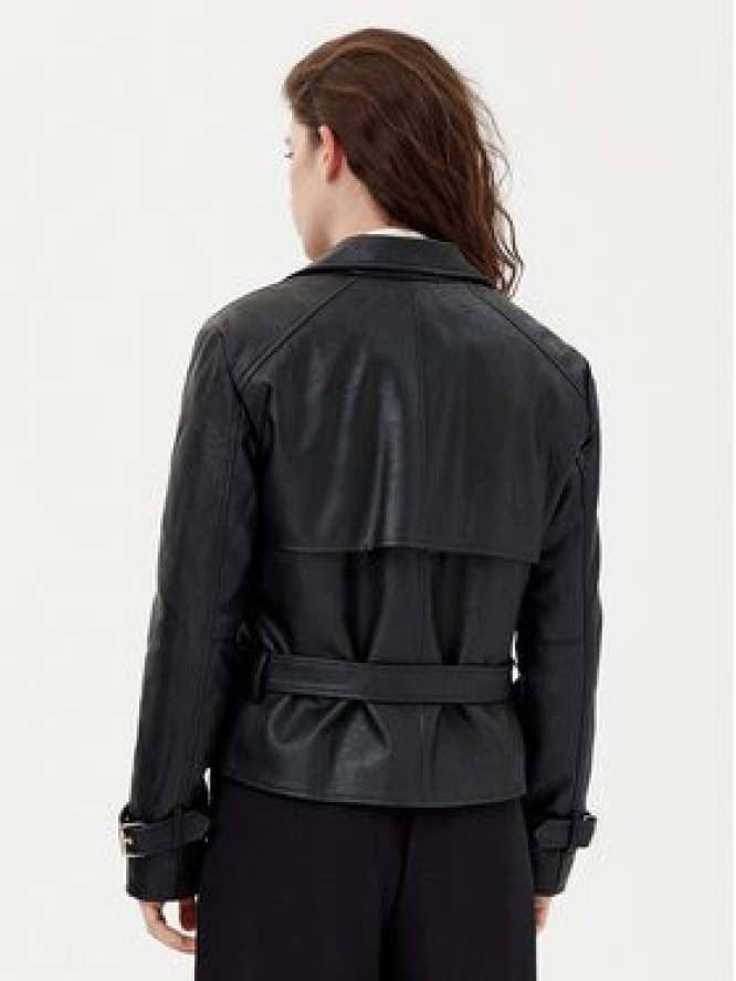 Motivi Kurtka z imitacji skóry R396Q000922N Czarny Slim Fit