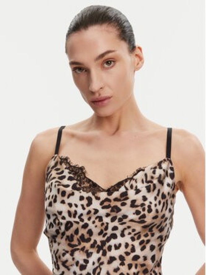 Guess Sukienka wieczorowa W5GT10 WF1T2 Brązowy Slim Fit