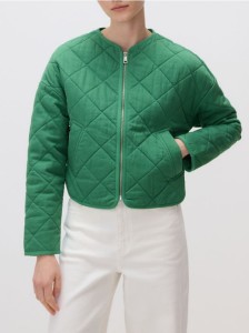 Pikowana kurtka - zielony