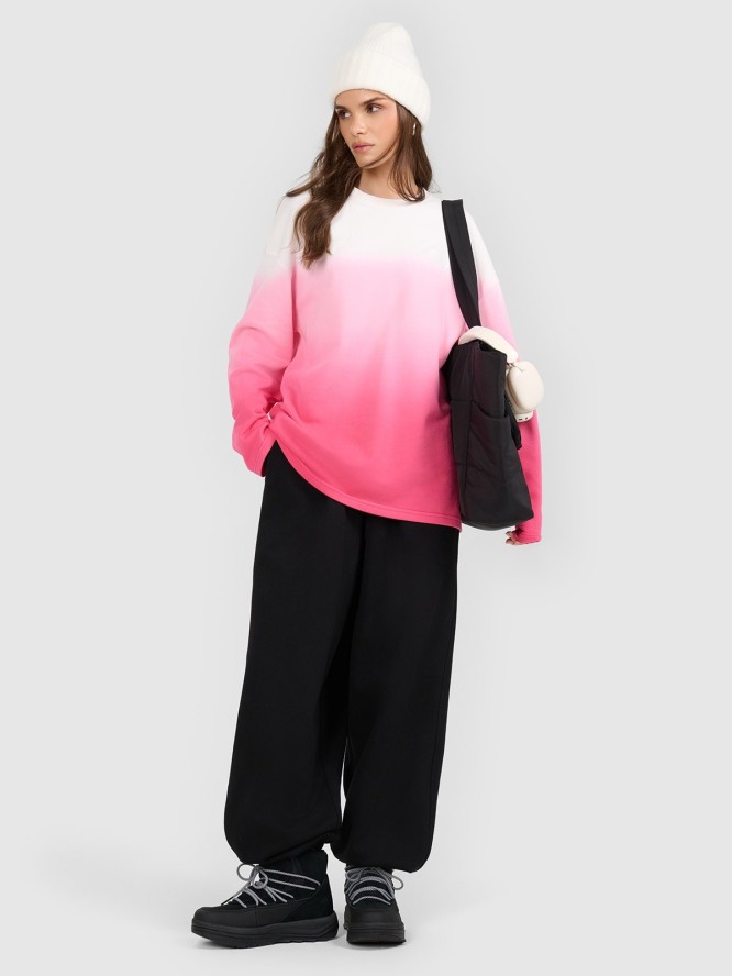 4F Bluza dresowa nierozpinana bez kaptura damska - różowa L