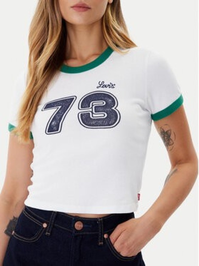 Levi's® T-Shirt Graphic Ringer A3523-0142 Biały Slim Fit