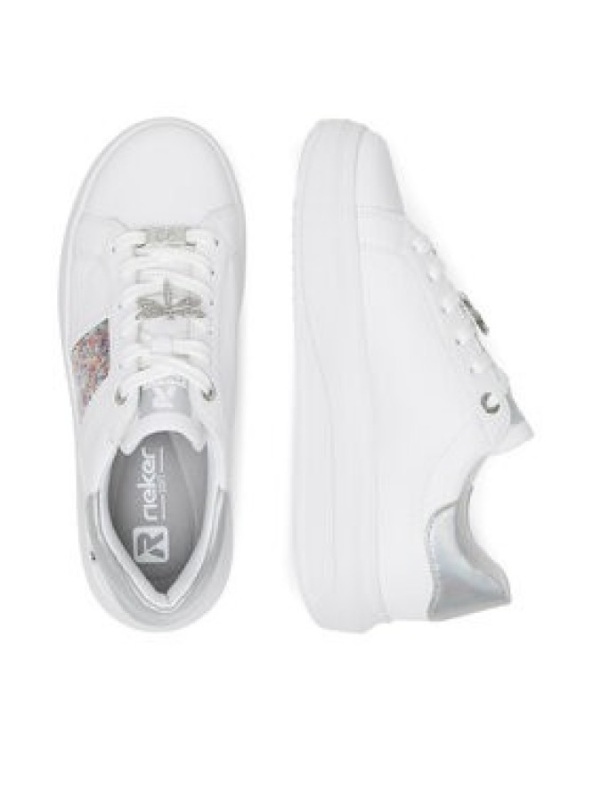 Rieker Revolution Lifestyle Sneakersy W1202-83 Biały