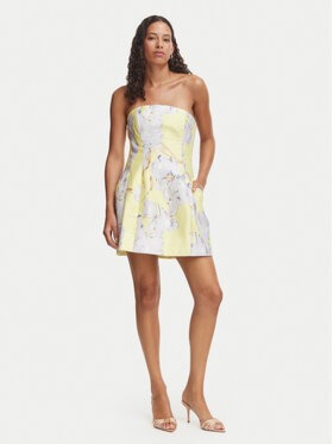 Bardot Sukienka koktajlowa Karoline 60099DB9 Żółty jasny Regular Fit
