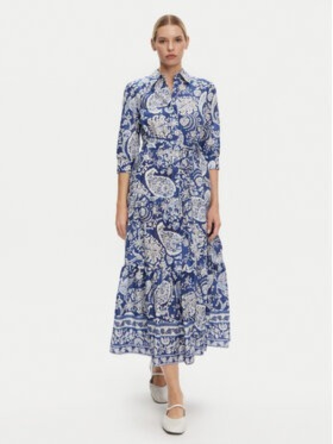 Luisa Spagnoli Sukienka koszulowa Pandoro 542129 Niebieski Regular Fit