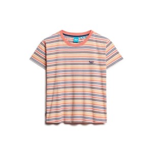 Dopasowana koszulka w paski damska Superdry Essential Logo