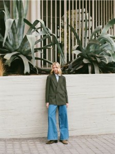 Jeansy wide leg - niebieski