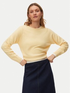 Vero Moda Sweter Doffy 10201022 Żółty Regular Fit
