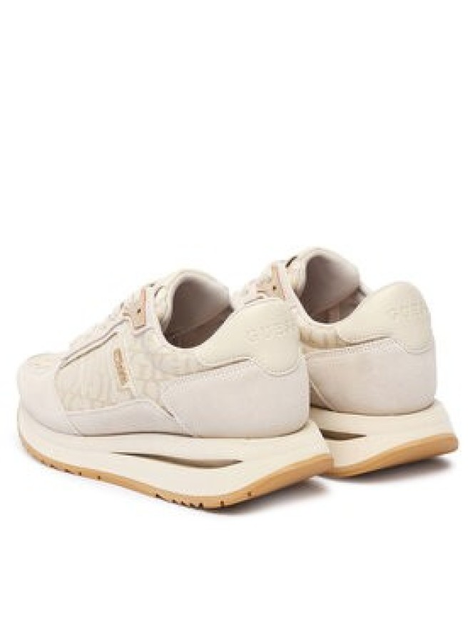 Guess Sneakersy FLTEG5 LEA12 Kremowy