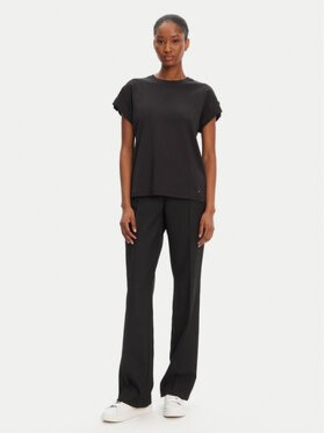 Tommy Hilfiger T-Shirt Gold Button WW0WW45628 Czarny Regular Fit