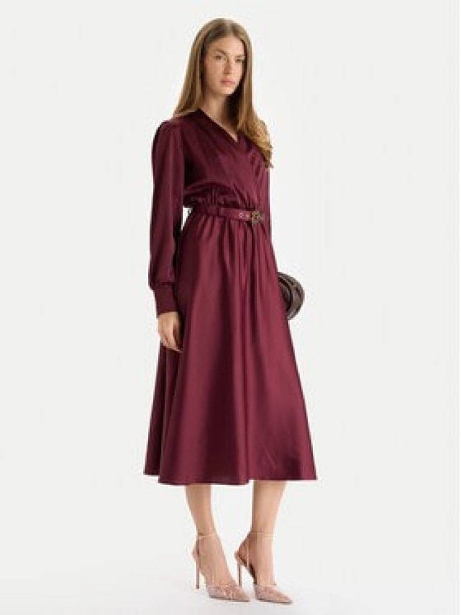 Rinascimento Sukienka koktajlowa CFC0125426003 Bordowy Regular Fit