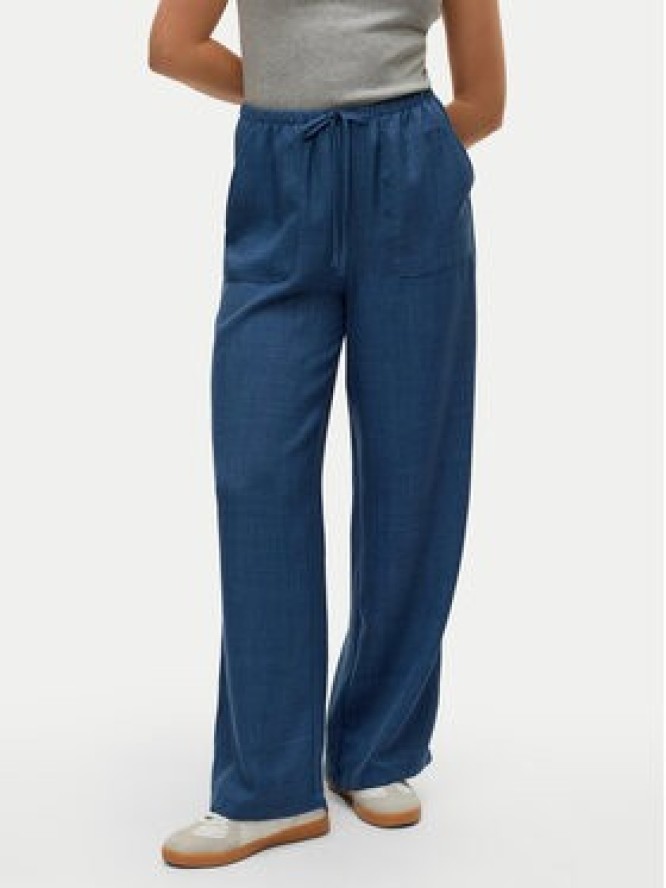 Vero Moda Spodnie materiałowe Melaney 10316385 Granatowy Loose Fit