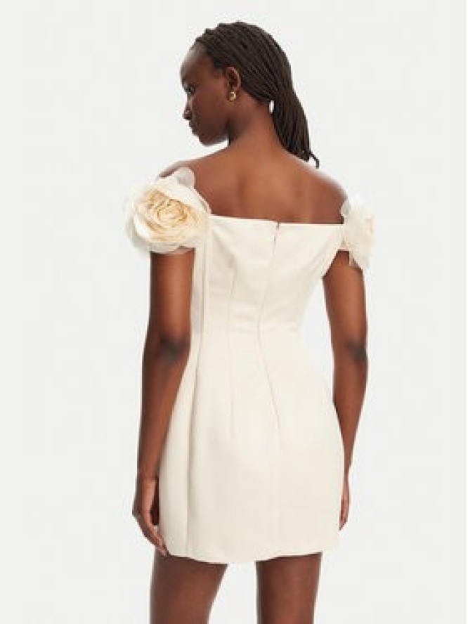 Elisabetta Franchi Sukienka koktajlowa AB-T51-52E2-V460 Écru Regular Fit