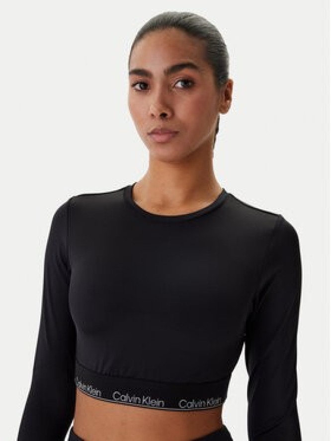 Calvin Klein Swimwear Bluzka LV00Q61128 Czarny Slim Fit