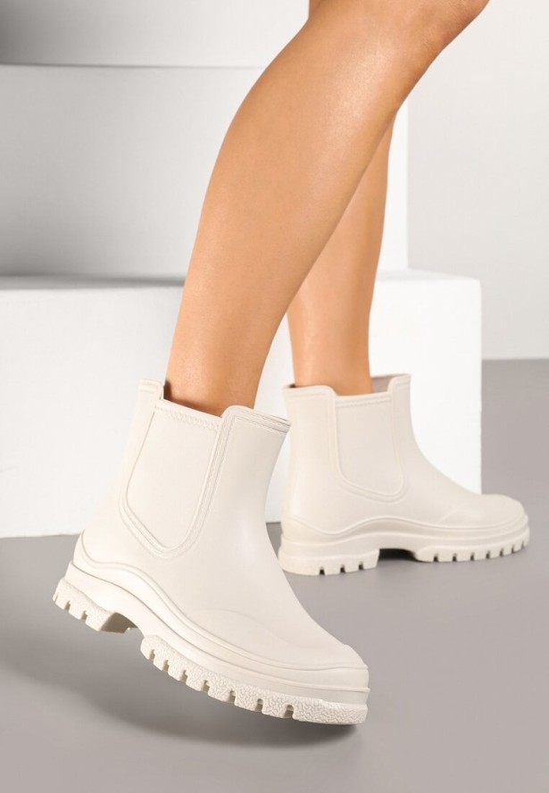 Beżowe Kalosze Typu Sztyblety Evellexia