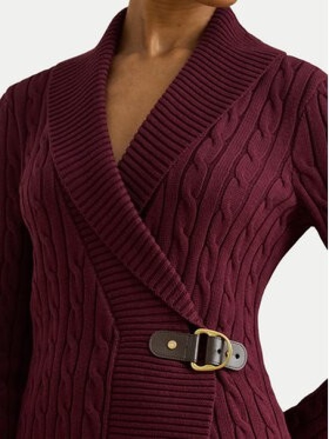 LAUREN RALPH LAUREN Sweter 200808258027 Bordowy Relaxed Fit