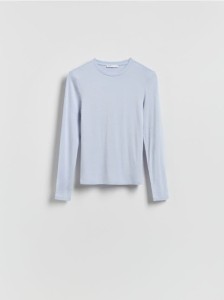 Longsleeve z włókna bambusowego - jasnoniebieski