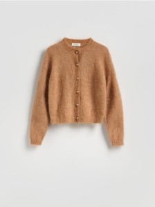 Kardigan z moherem - brązowy