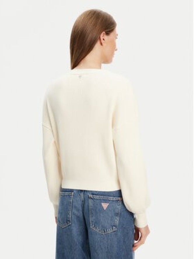 Guess Kardigan W5YR07 Z2ZK2 Écru Relaxed Fit
