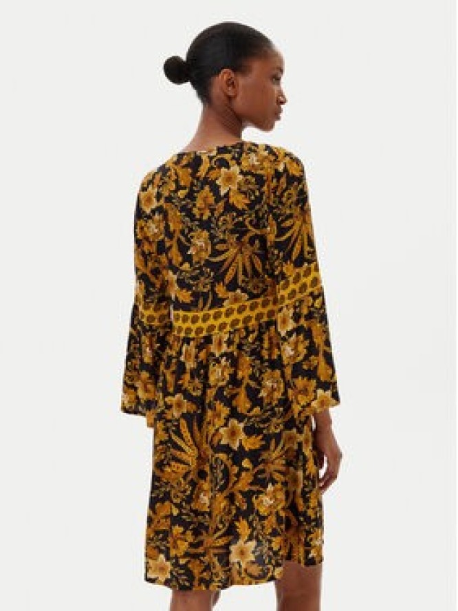 Selmark Sukienka letnia BM298 Czarny Relaxed Fit