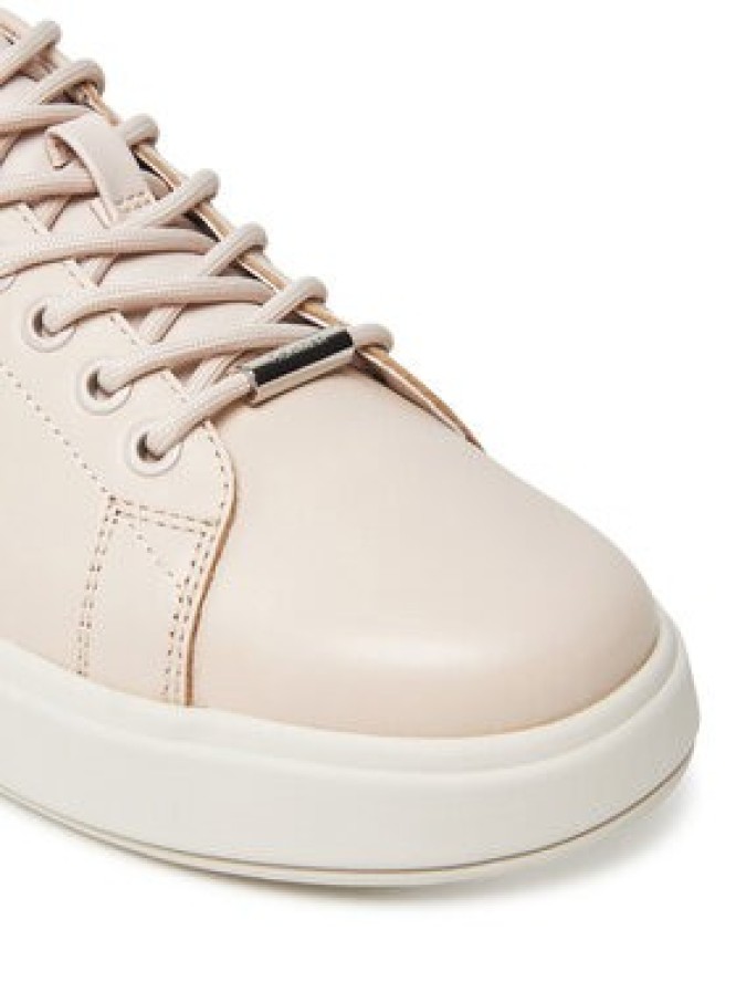 Calvin Klein Sneakersy Cupsole Lace Up Lth HW0HW02540 Beżowy