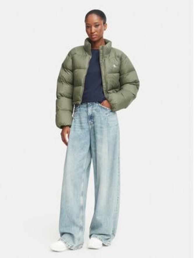 Calvin Klein Jeans Kurtka zimowa Essential LV047H503G Khaki Regular Fit