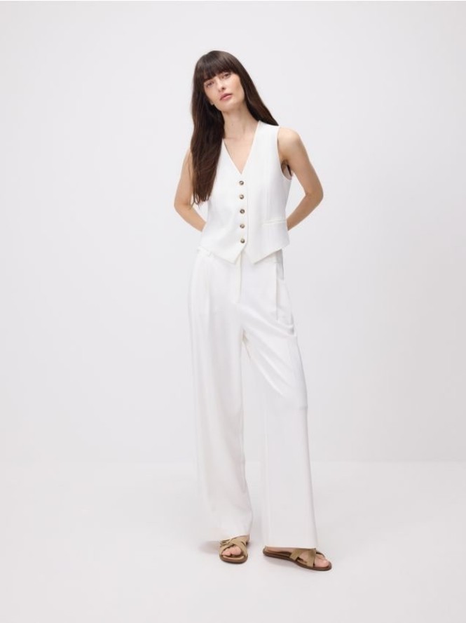 Szerokie spodnie - biały