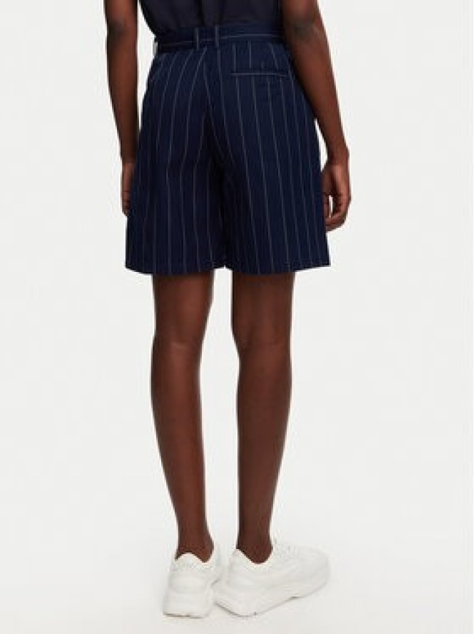 adidas Bermudy Pinstripe JC7683 Granatowy Loose Fit