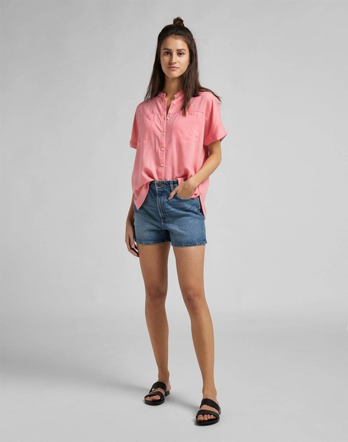 LEE CAP SLEEVE SHIRT DAMSKA KOSZULA KRÓTKI RĘKAW CHERRY BLOSSOM L46FZBQJ 112110920