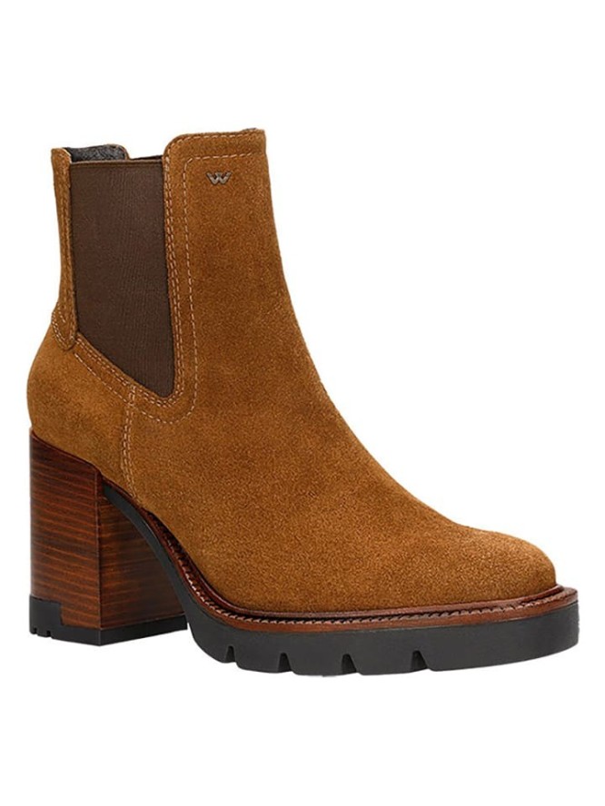 Wojas Skórzane sztyblety w kolorze brązowym rozmiar: 37