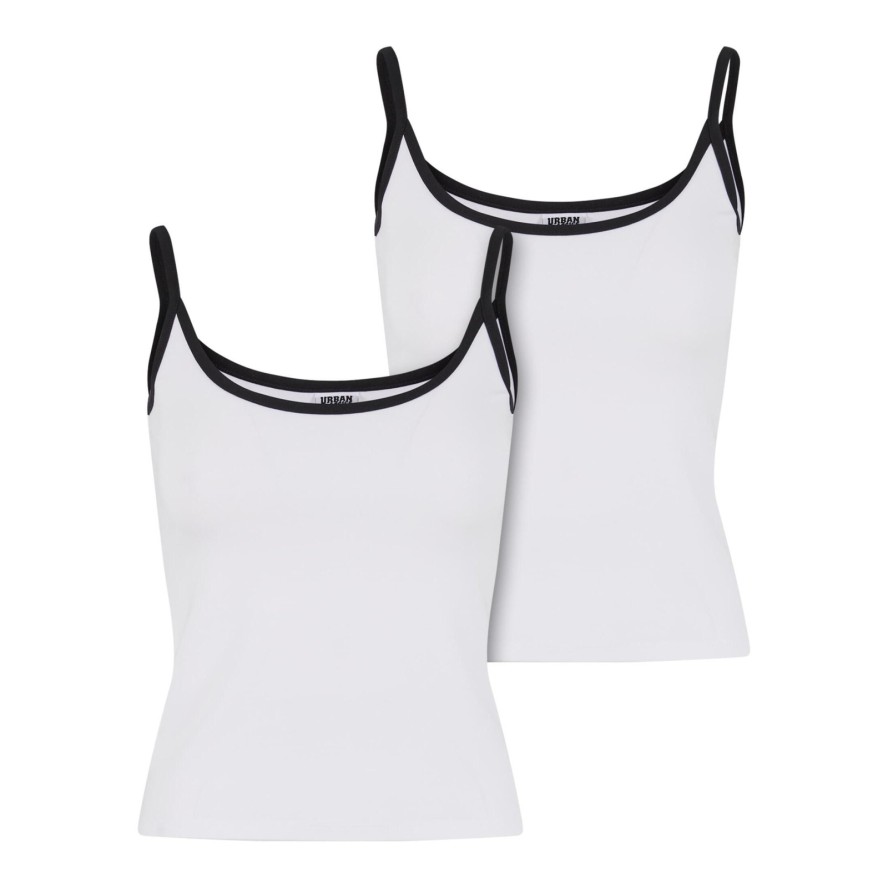 Damski tank top Urban Classics Contrast Basic (x2)