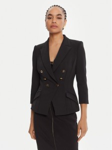 Elisabetta Franchi Marynarka GI-174-56E2 Czarny Regular Fit