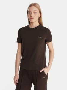 Guess T-Shirt V6RI07 J1314 Brązowy Regular Fit