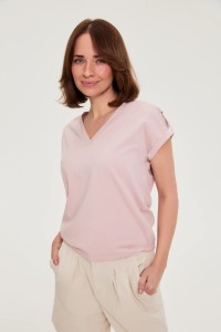 T-shirt z bawełny różowa